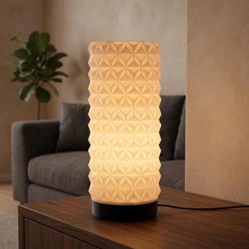 Geometric Glow lampa bijela