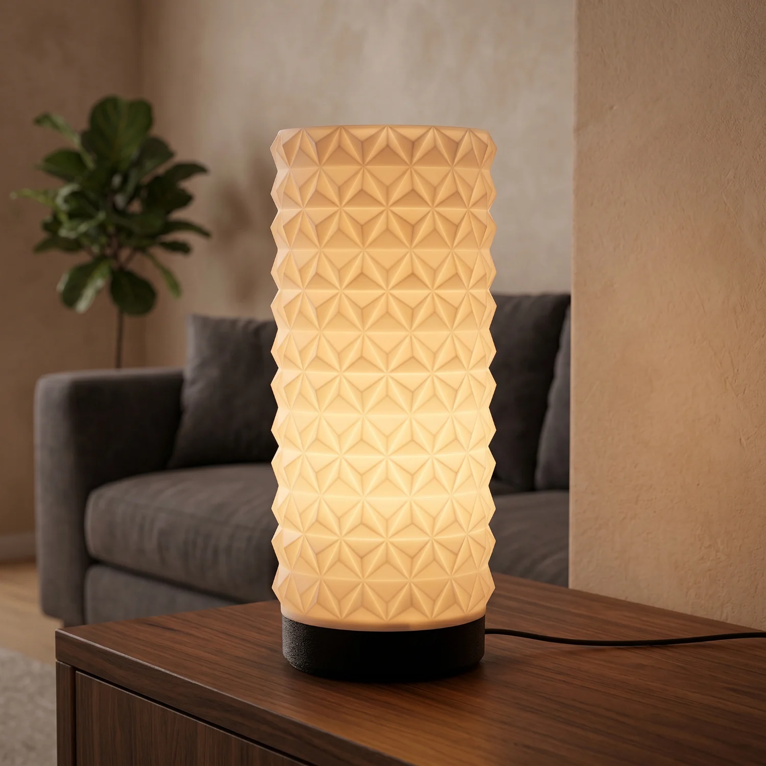 Geometric Glow lampa bijela