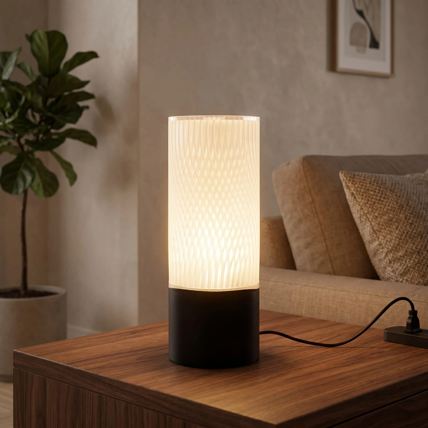 Aurora – dekorativna ambijentalna lampa trenslucent visoko postolje