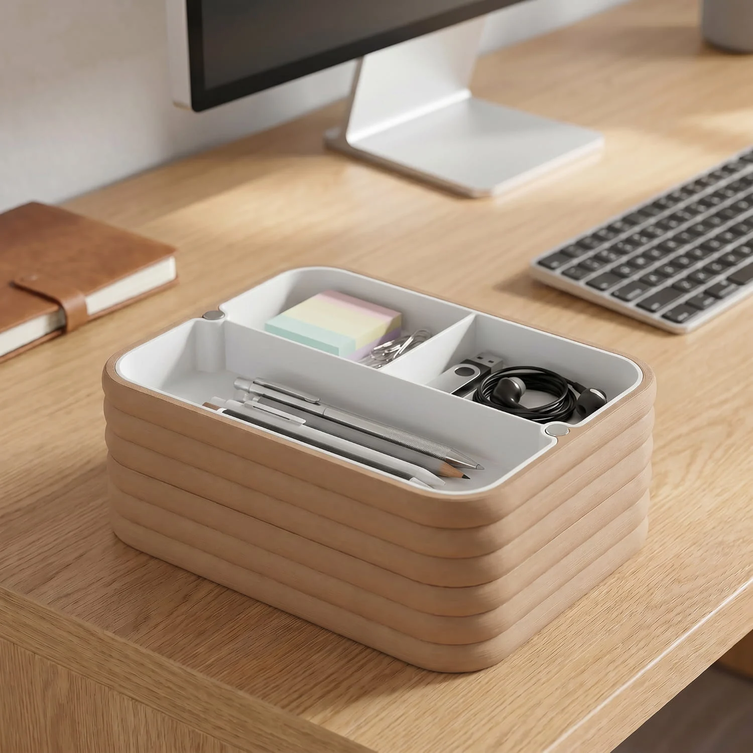 Haku – modularni magnetni stolni organizator bež
