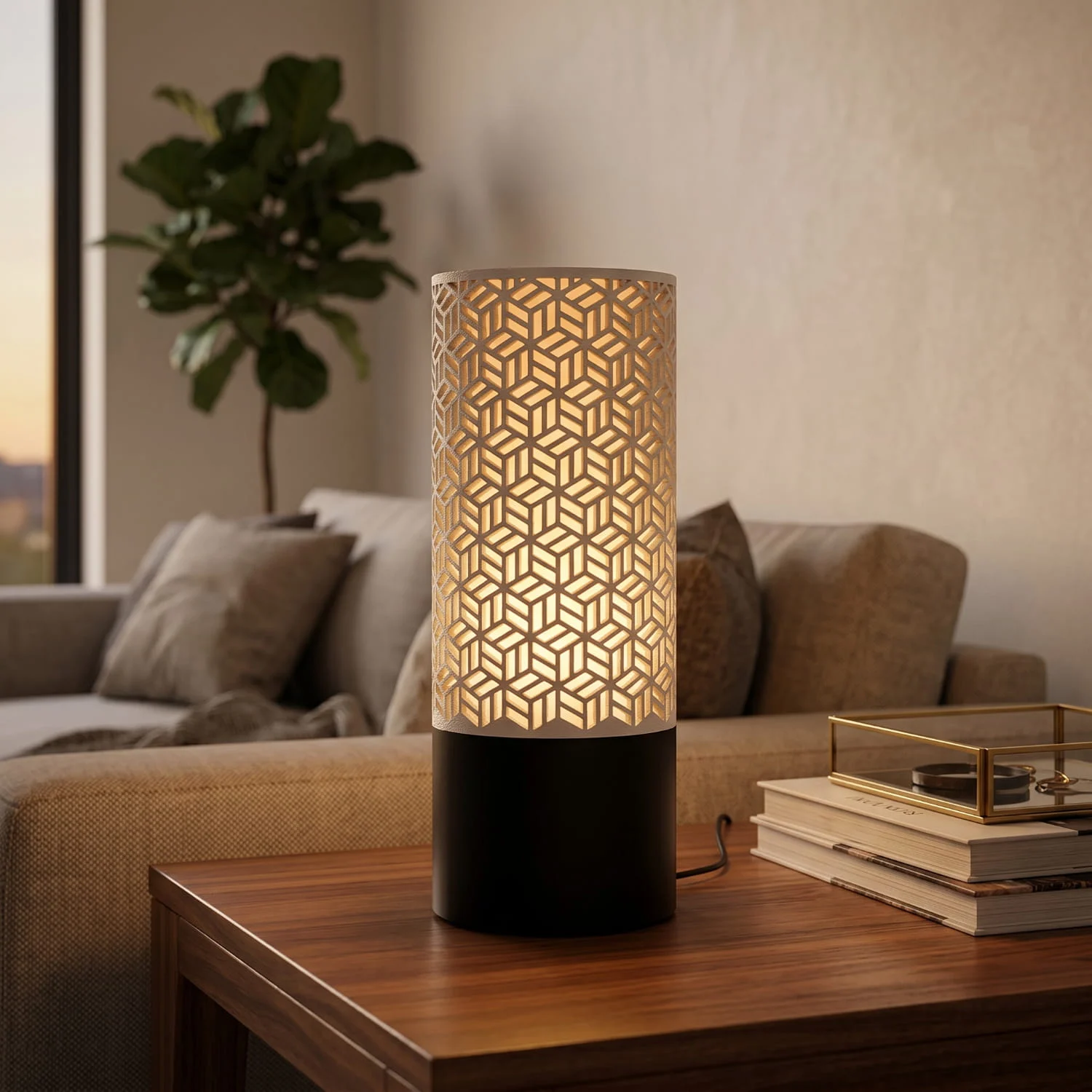 Nexa – dekorativna ambijentalna lampa bijela visoko postolje