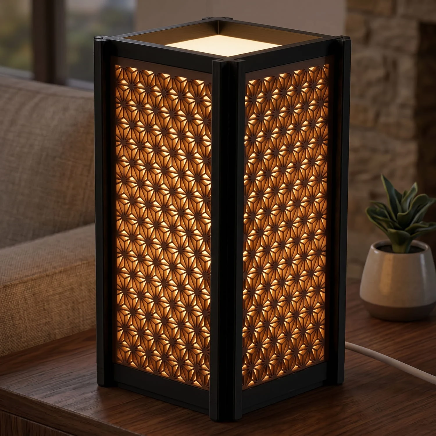 Solia – dekorativna stolna lampa smeđa