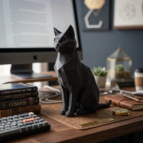 FELIO – 3D printana dekorativna skulptura mačke